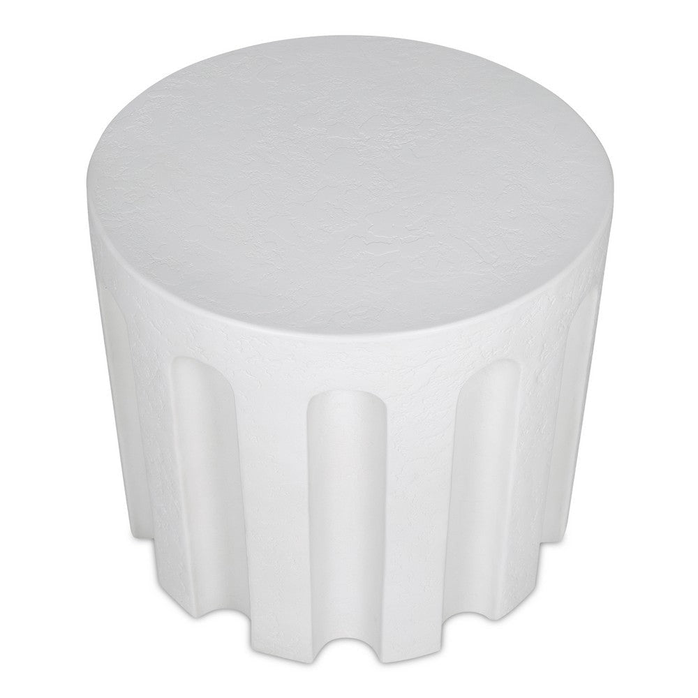 Eris Outdoor Accent Table White