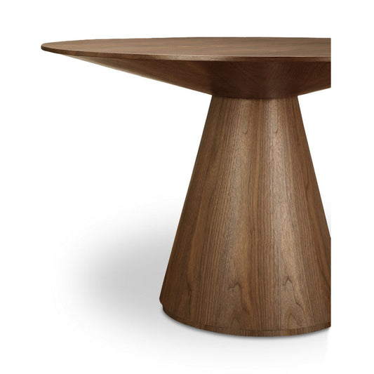 Otago Round Dining Table Walnut Brown