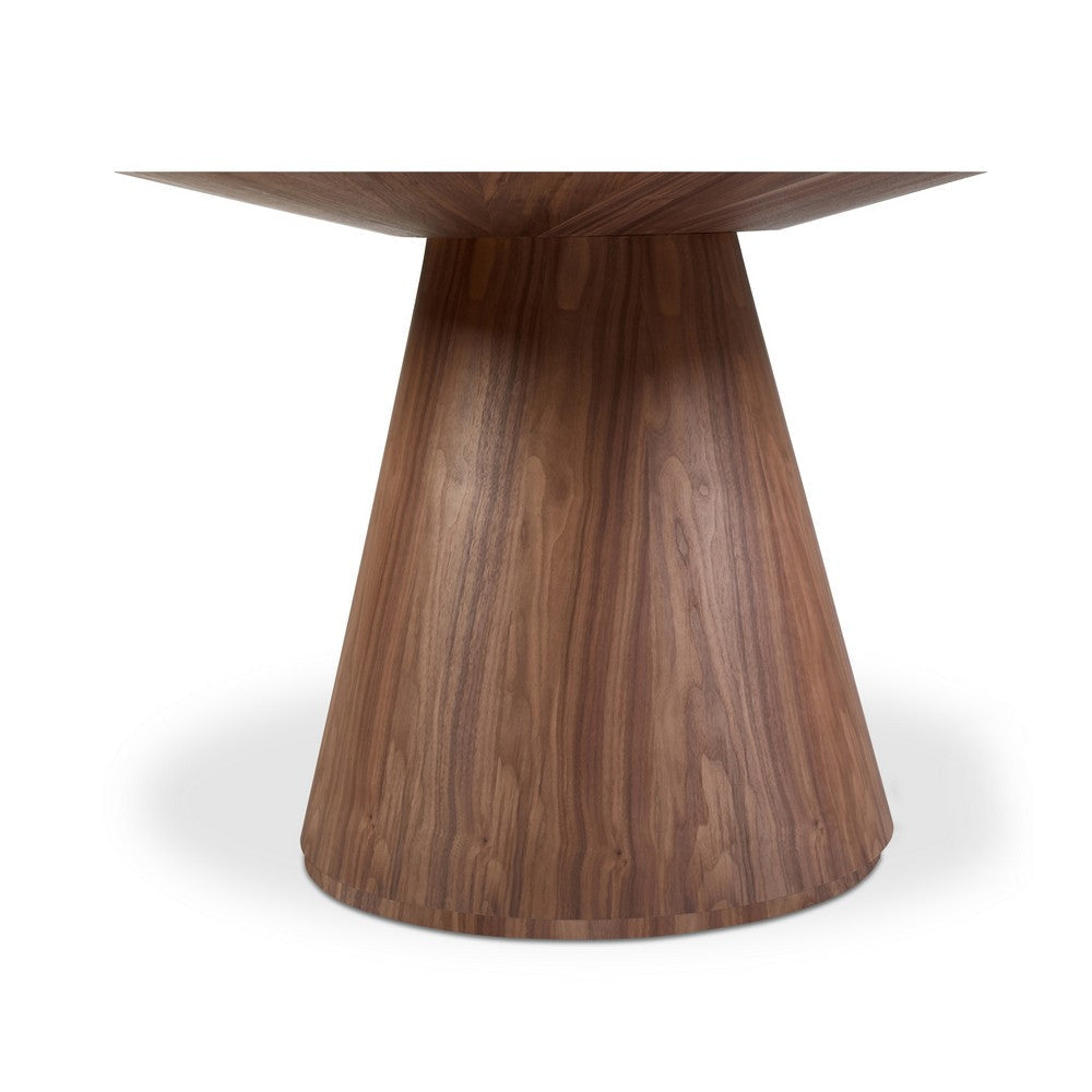 Otago Round 54In Dining Table Walnut Brown