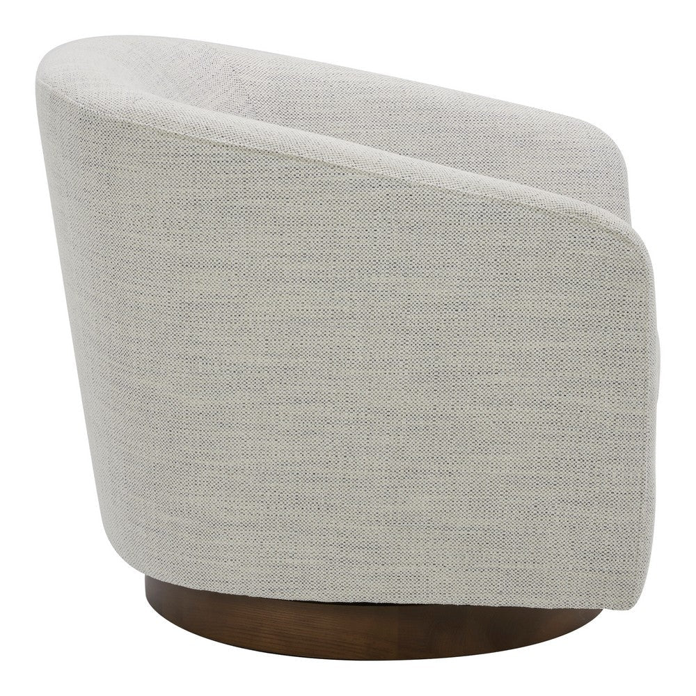 Oscy Swivel Chair Splashed White