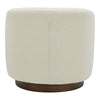 Oscy Swivel Chair Vegan Shearling White MCN-KQ-1015-24