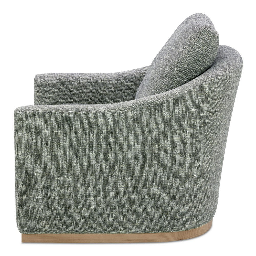 Linden Swivel Chair Slated Moss