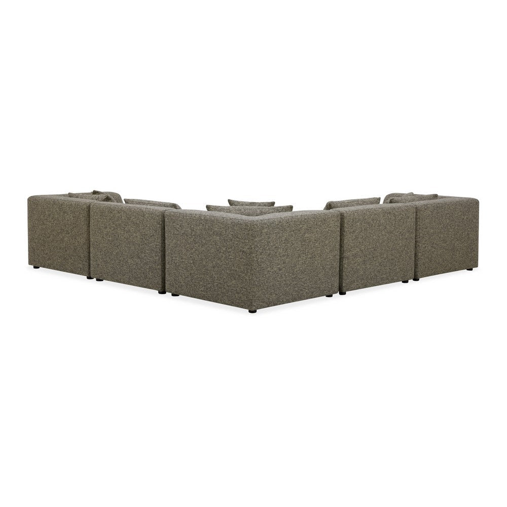 Lowtide Classic L-Shaped Modular Sectional Stone Tweed MCN-KQ-1039-37