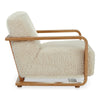 Eckersley Lounge Chair Cream Faux Fur