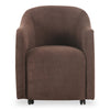 Drava Rolling Dining Chair Dark Brown