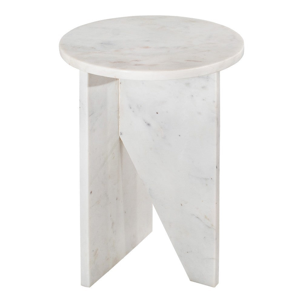 Grace Accent Table White Marble MCN-PJ-1021-18