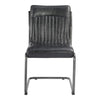 Ansel Dining Chair Onyx Black Leather - Set Of Two