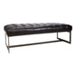 Wyatt Leather Bench Black MCN-QN-1002-02