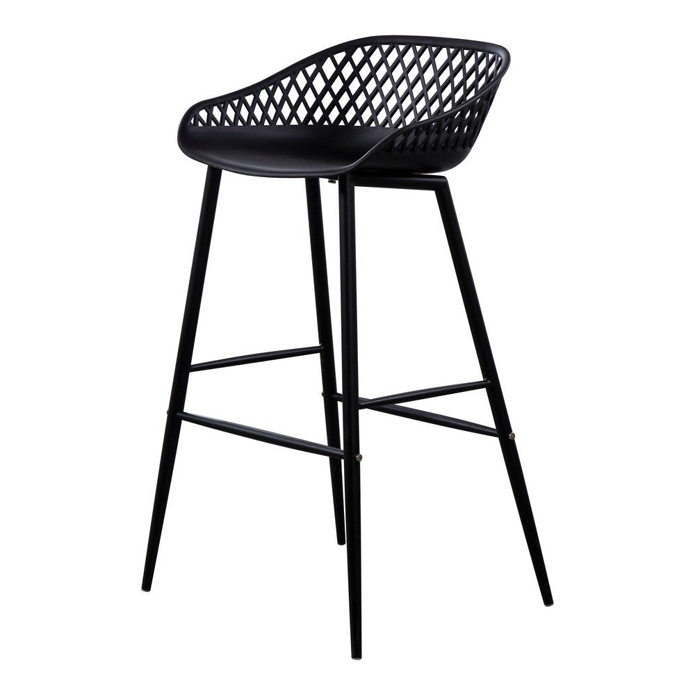 Piazza Outdoor Barstool Black - Set Of Two MCN-QX-1004-02