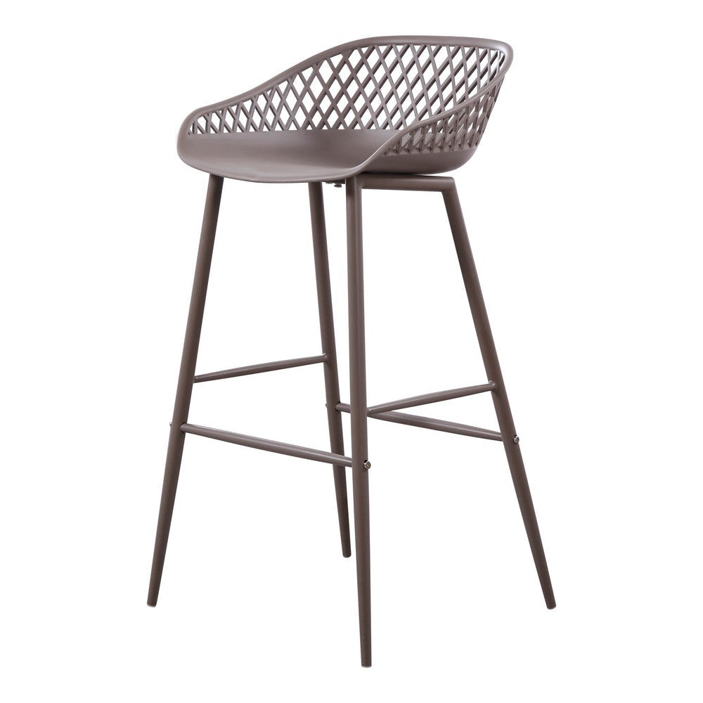 Piazza Outdoor Barstool Grey - Set Of Two MCN-QX-1004-15