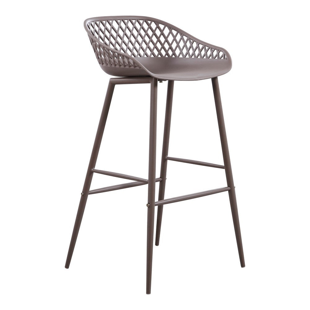 Piazza Outdoor Barstool Grey - Set Of Two MCN-QX-1004-15