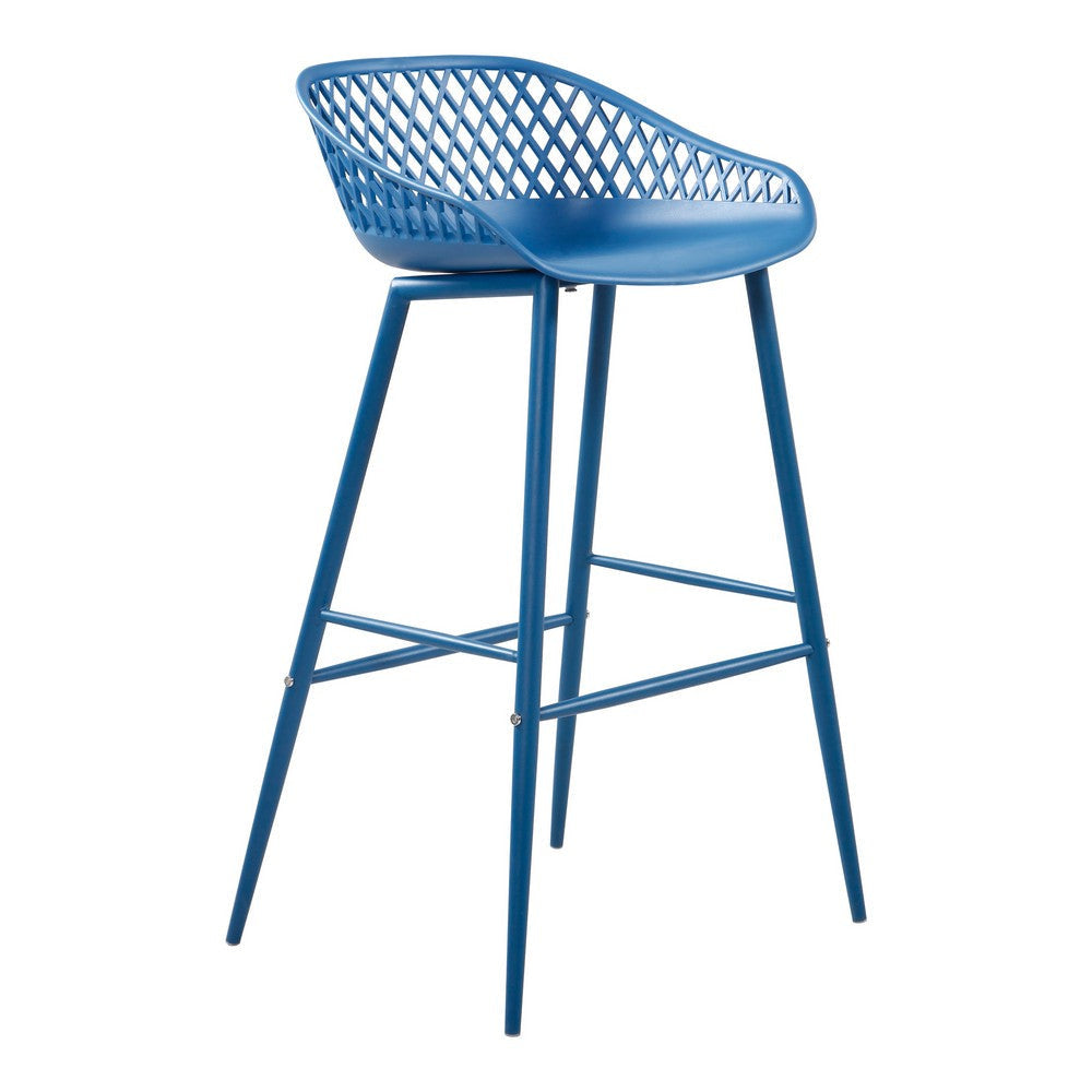 Piazza Outdoor Barstool Blue - Set Of Two MCN-QX-1004-26