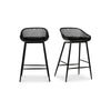 Piazza Outdoor Counter Stool Black - Set Of Two