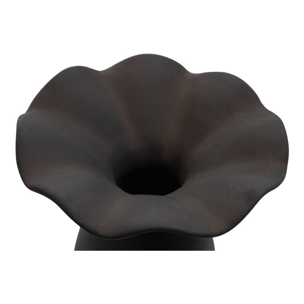 Ruffle 16 Inch Decorative Vessel Black MCN-UO-1017-02