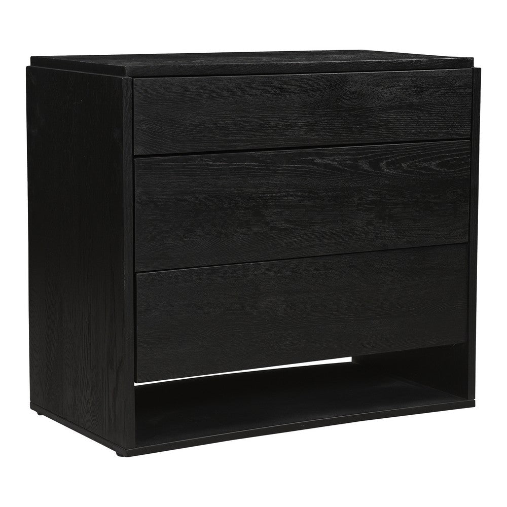 Quinton 3 Drawer Nightstand Black MCN-VE-1101-02