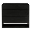 Quinton 3 Drawer Nightstand Black