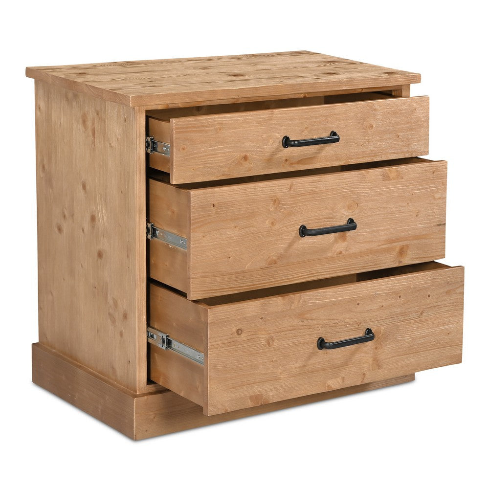 Tade 3 Drawer Nighstand Honey Pine MCN-VE-1132-21