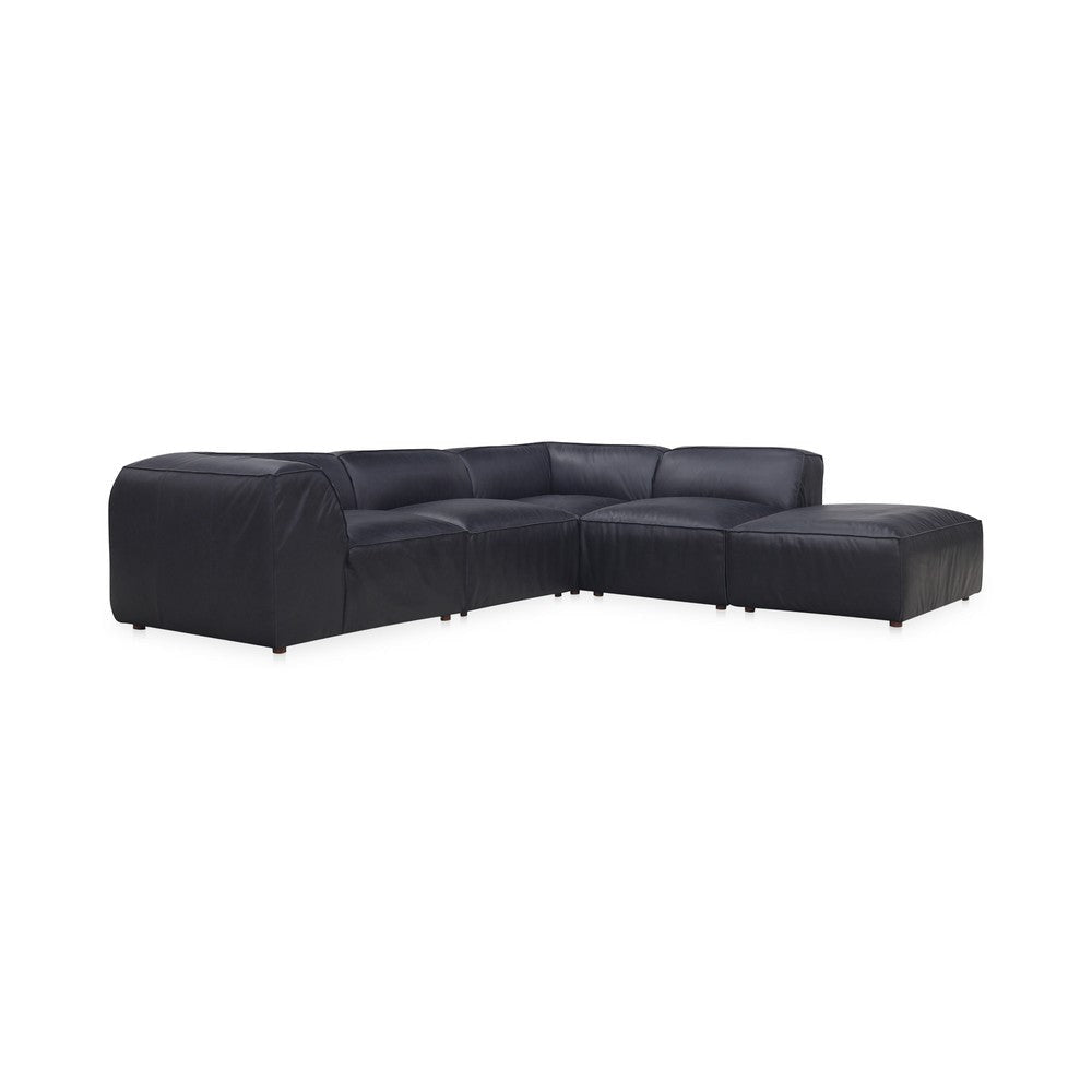 Form Dream Modular Sectional Vantage Black Leather MCN-XQ-1008-02