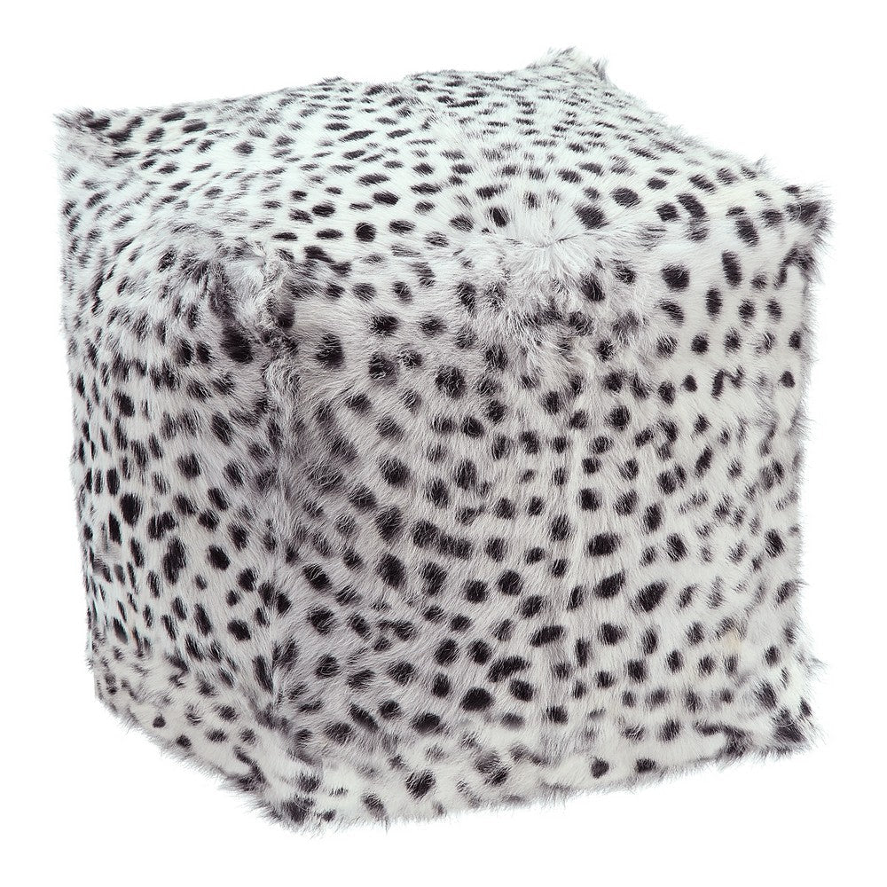 Spotted Goat Fur Pouf MCN-XU-1016-15