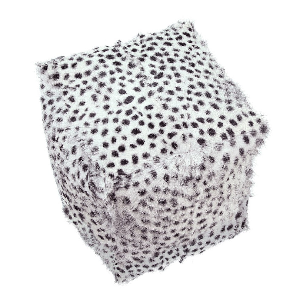 Spotted Goat Fur Pouf MCN-XU-1016-15