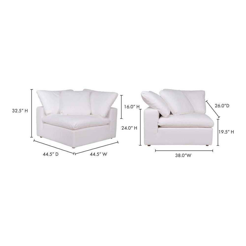 Clay Corner Chair Cream White MCN-YJ-1000-05