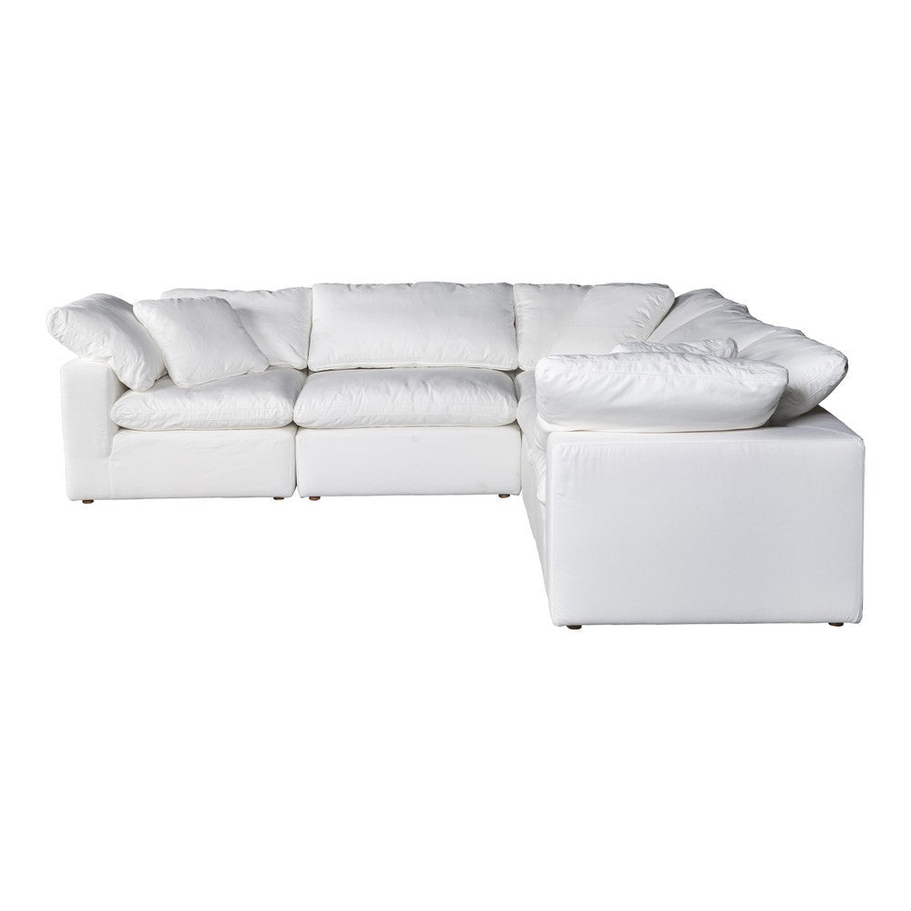 Terra Condo Classic L-Shaped Modular Sectional Cream White MCN-YJ-1017-05