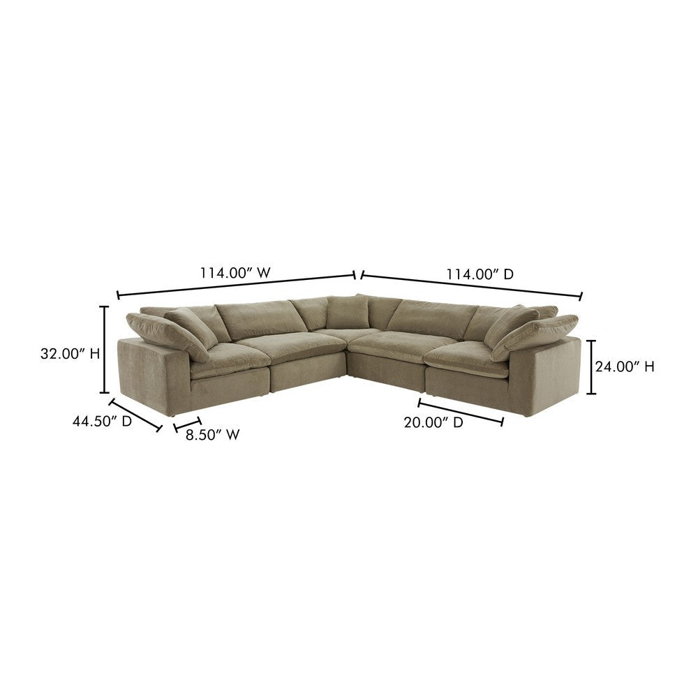 Terra Classic L-Shaped Modular Sectional Desert Sage MCN-YJ-1017-16