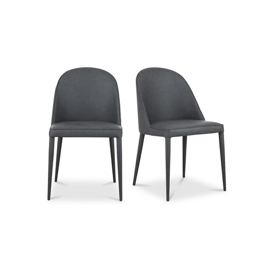 Burton Dining Chair Black Fade Vegan Leather - Set Of Two