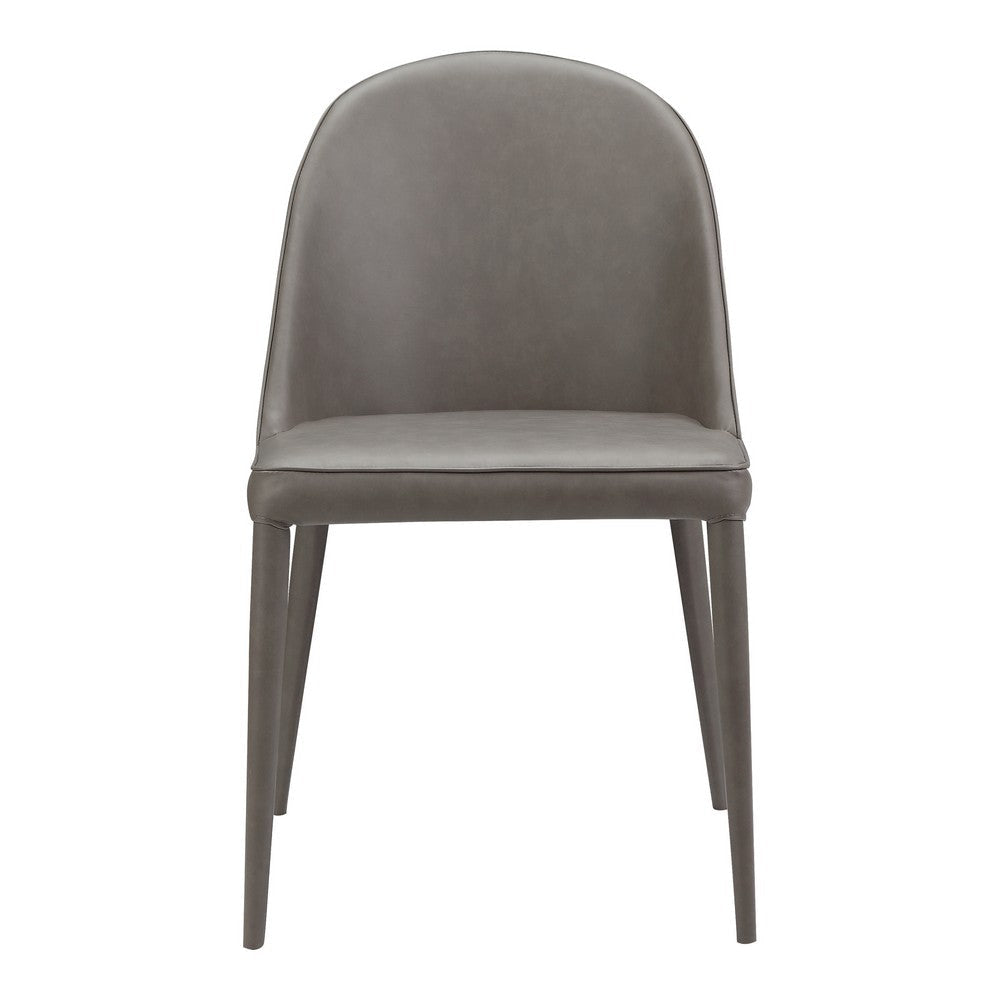 Burton Dining Chair Grey Vegan Leather - Set Of Two