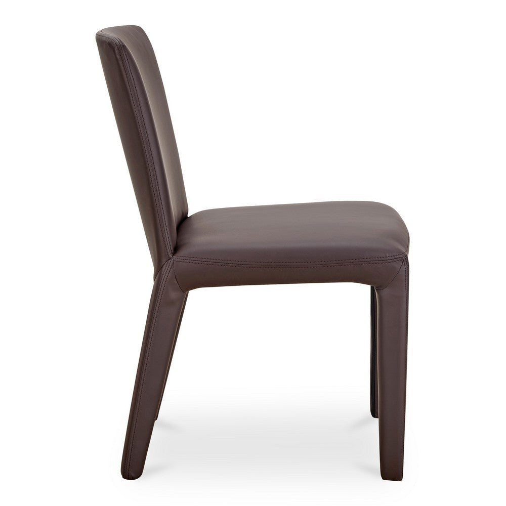 Monte Dining Chair Dark Brown Vegan Leather - Set Of Two MCN-YM-1007-20