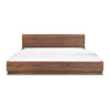 Round Off Queen Bed Walnut Brown