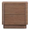 Round Off Tall Nightstand Walnut Brown