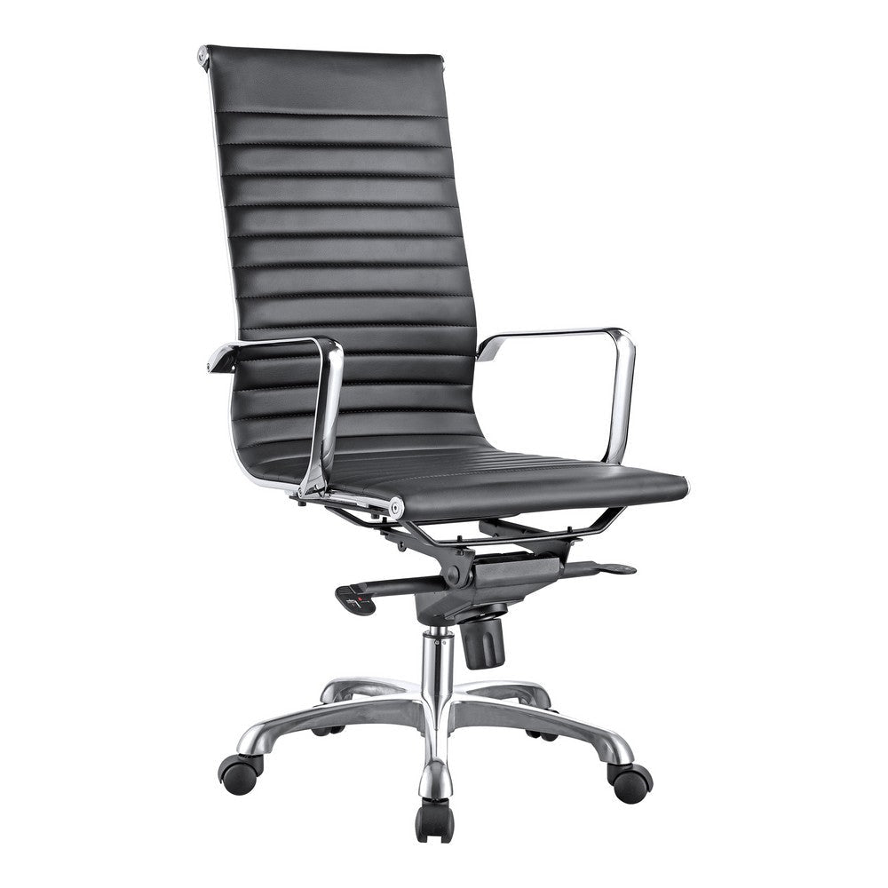 Studio High Back Office Chair Black Vegan Leather MCN-ZM-1001-02