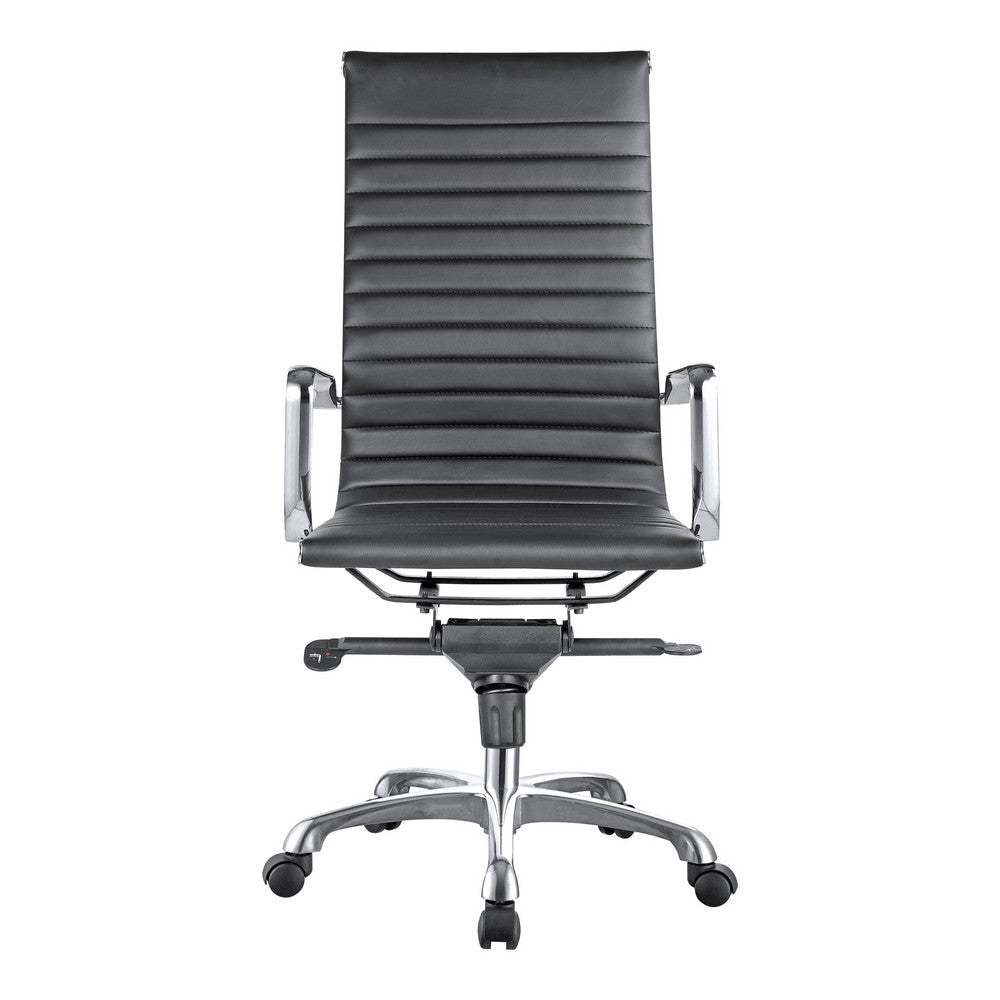 Studio High Back Office Chair Black Vegan Leather