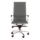 Studio High Back Office Chair Grey Vegan Leather