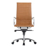 Studio High Back Office Chair Tan Vegan Leather