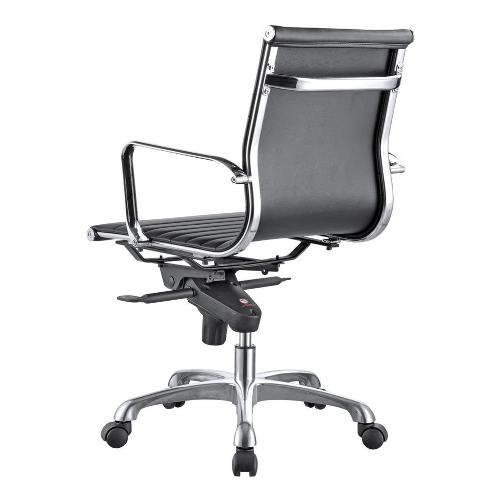 Studio Low Back Office Chair Black Vegan Leather MCN-ZM-1002-02