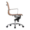 Studio Low Back Office Chair Tan Vegan Leather MCN-ZM-1002-40