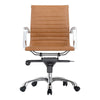 Studio Low Back Office Chair Tan Vegan Leather