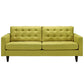 Modway Empress Mid-Century Modern Upholstered Fabric, Sofa, Wheatgrass