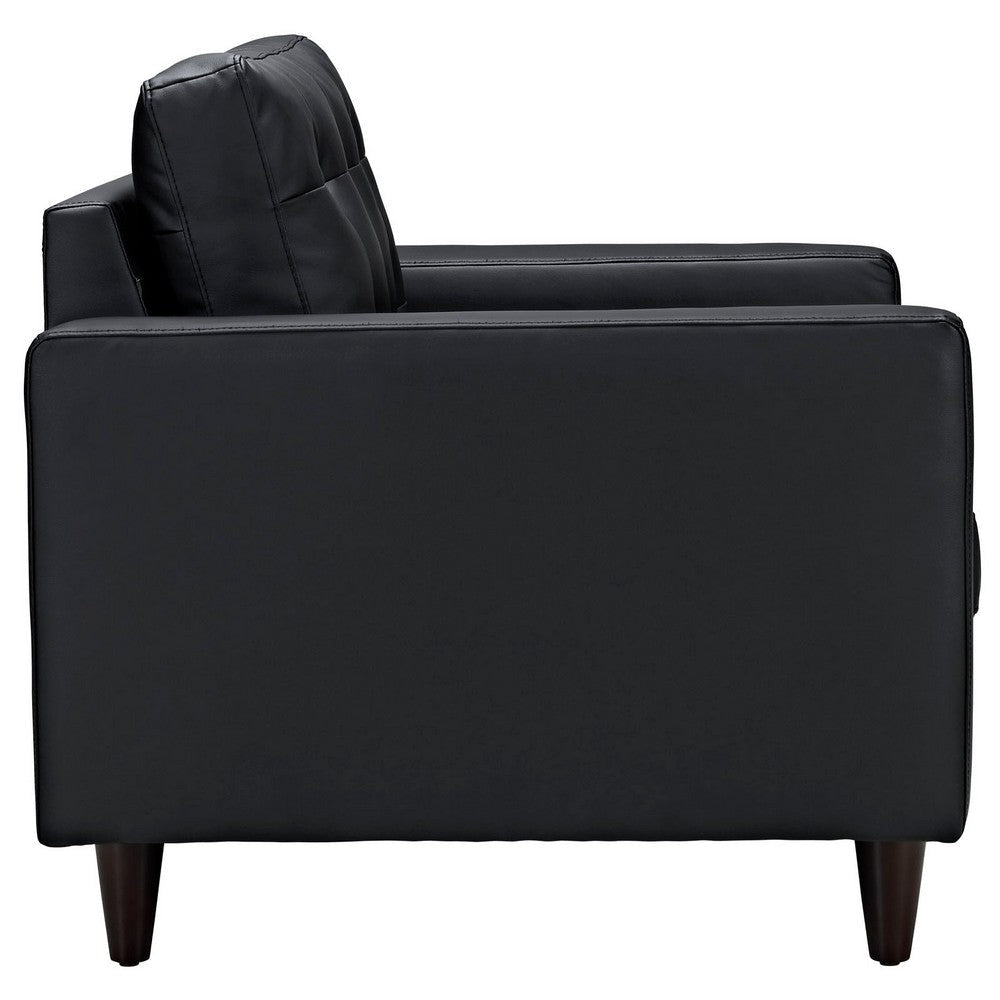 Empress Leather Armchair - No Shipping Charges MDY-EEI-1012-BLK