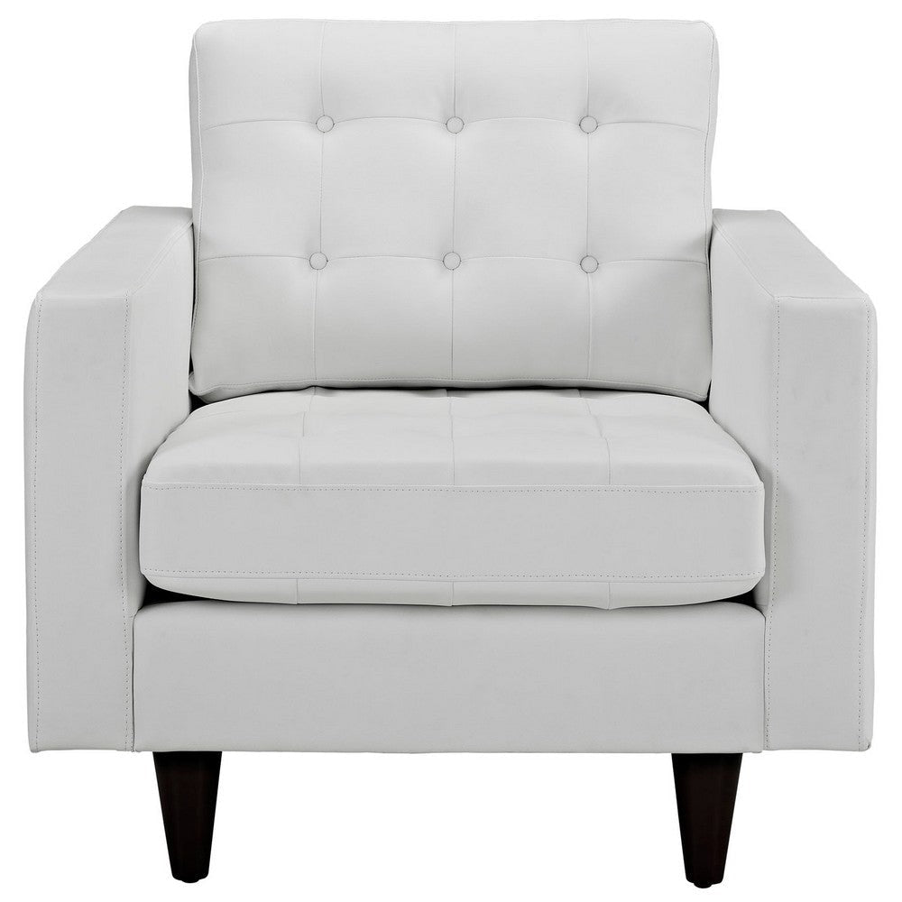 Empress Leather Armchair - No Shipping Charges MDY-EEI-1012-WHI