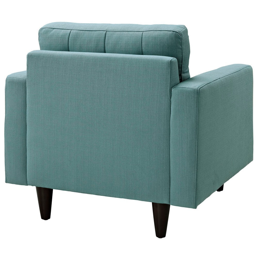 Modway Empress Mid-Century Modern Upholstered Fabric Armchair Laguna MDY-EEI-1013-LAG