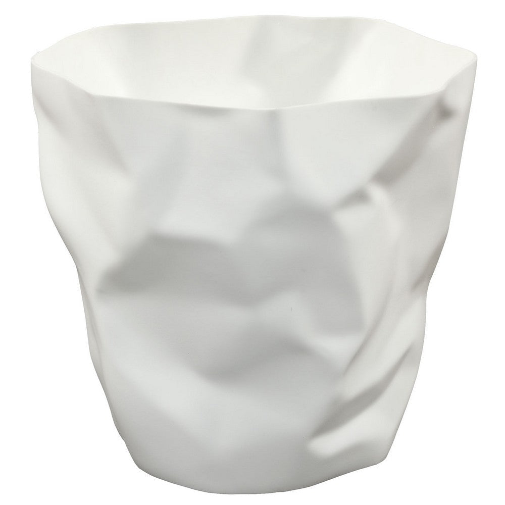 Modway Lava Trash Bin in White,12.5" L x 11.5" W x 11.5" H