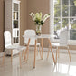 Modway Track 36" Contemporary Modern Round Kitchen and Dining Room Table in White