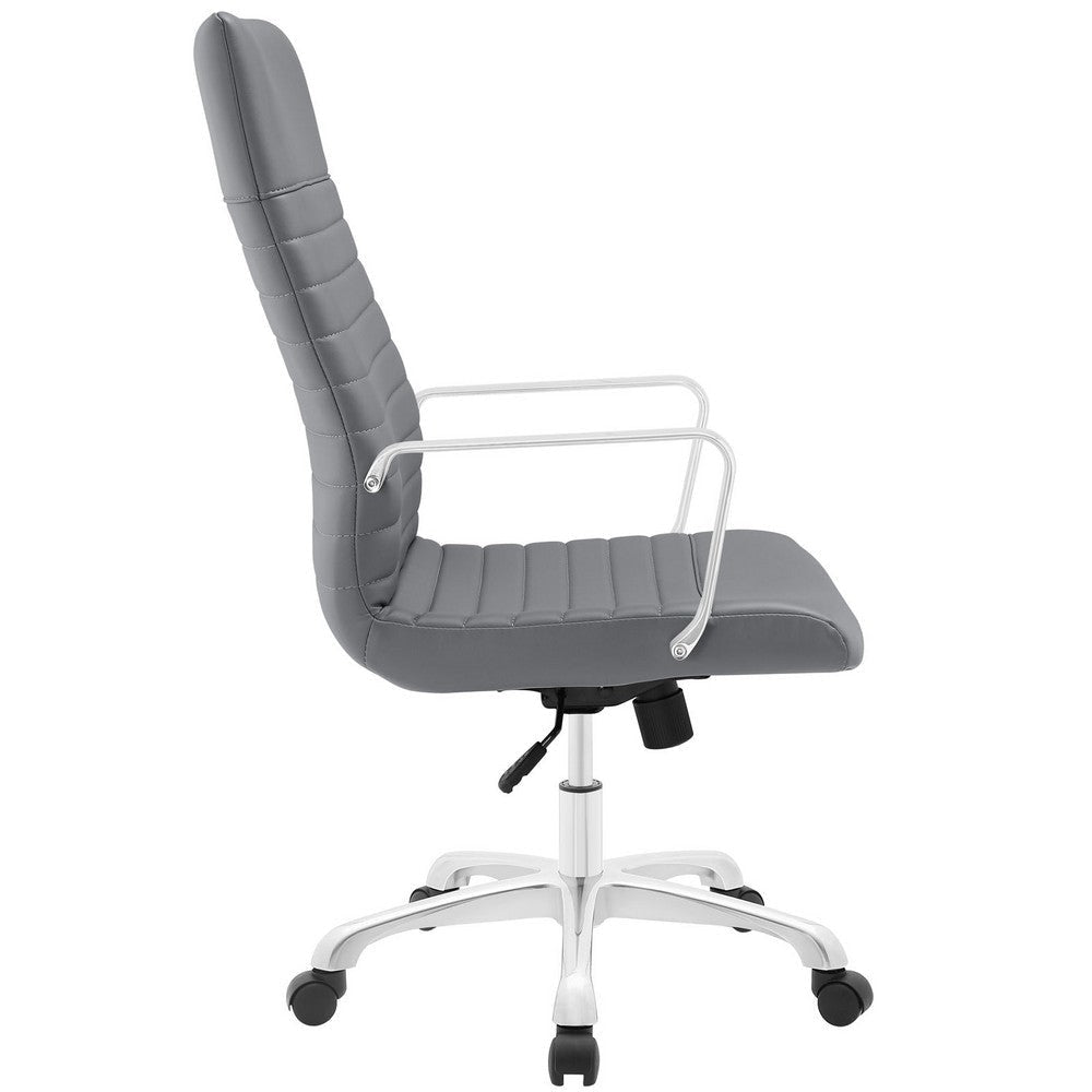 Gray Finesse Highback Office Chair - No Shipping Charges MDY-EEI-1061-GRY