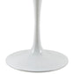 Modway Lippa 28’’ Mid-Century Modern Bar Table with Round Top and Pedestal Base in White MDY-EEI-1115-WHI