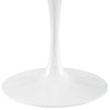 Modway Lippa 60’’ Mid-Century Modern Dining Table with Round Top and Pedestal Base in White MDY-EEI-1120-WHI