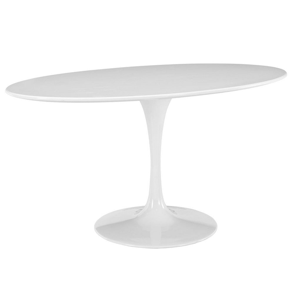 Lippa 60’’ Oval Wood Top Dining Table White MDY-EEI-1121-WHI