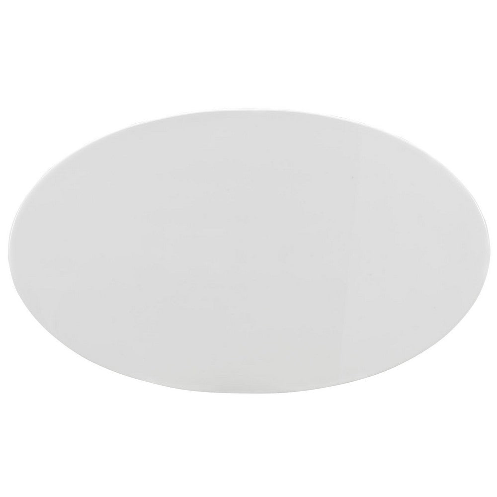 Lippa 60’’ Oval Wood Top Dining Table White MDY-EEI-1121-WHI